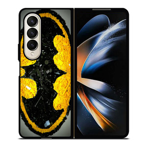 Batman Logo Black Yellow 2 Samsung Galaxy Z Fold 4 Case Cover