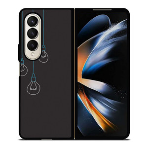 BLACK LIGHT BULBS MINIMALISTIC Samsung Galaxy Z Fold 4 Case Cover