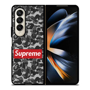 CAMO BAPE SUPREME GREY Samsung Galaxy Z Fold 4 Case Cover CAMO BAPE SUPREME GREY Samsung Galaxy Z Fold 4 Case Cover