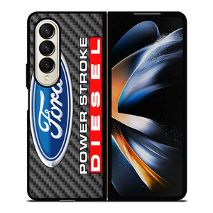 CARBON ORD POWERSTROKE DIESEL LOGO Samsung Galaxy Z Fold 4 Case Cover