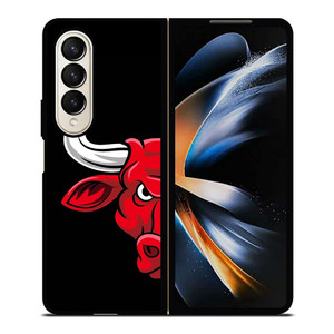 CHICAGO BULLS FACE LOGO Samsung Galaxy Z Fold 4 Case Cover CHICAGO BULLS FACE LOGO Samsung Galaxy Z Fold 4 Case Cover