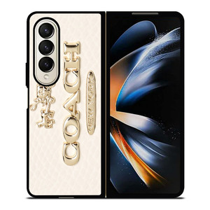 COACH PINK PATTERN MATE Samsung Galaxy Z Fold 4 Case Cover