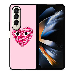 COMME DES GARCONS BAPE LOGO PINK Samsung Galaxy Z Fold 4 Case Cover COMME DES GARCONS BAPE LOGO PINK Samsung Galaxy Z Fold 4 Case Cover