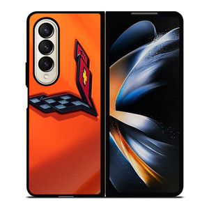 CORVETTE ORANGE LOGO Samsung Galaxy Z Fold 4 Case Cover