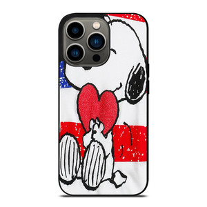 SNOOPY HEARTS AMERICA GIRLS PEANUTS iPhone 13 Pro Case SNOOPY HEARTS AMERICA GIRLS PEANUTS iPhone 13 Pro Case