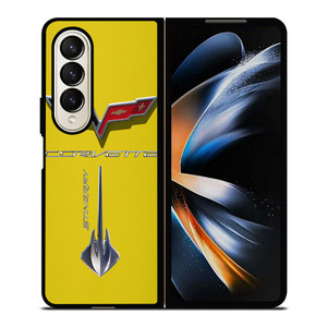 Corvette Stingray C7 Yellow Samsung Galaxy Z Fold 4 Case Cover