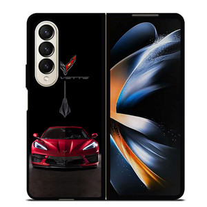 CORVETTE STINGRAY C8 RED CAR Samsung Galaxy Z Fold 4 Case Cover