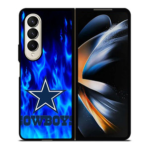 DALLAS COWBOYS LOGO BLUE FIRE Samsung Galaxy Z Fold 4 Case Cover