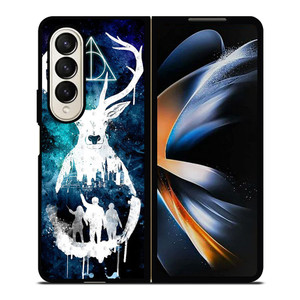 DEATHLY HALLOWS HARRY POTTER AQUARELL Samsung Galaxy Z Fold 4 Case Cover