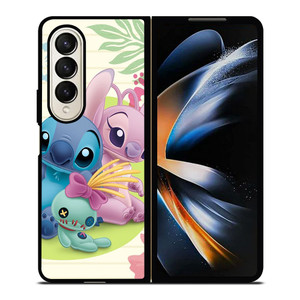 DISNEY STITCH AND GIRLFRIEND Samsung Galaxy Z Fold 4 Case Cover DISNEY STITCH AND GIRLFRIEND Samsung Galaxy Z Fold 4 Case Cover