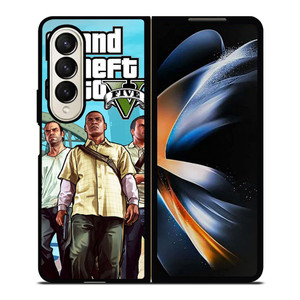 GRAND THEFT AUTO FIVE GTA GAME CHARACTER Samsung Galaxy Z Fold 4 Case Cover