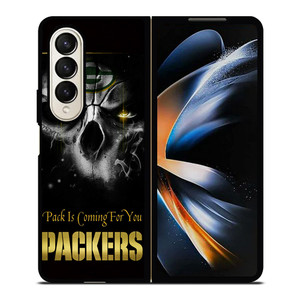 GREEN BAY PACKERS SKULL Samsung Galaxy Z Fold 4 Case Cover