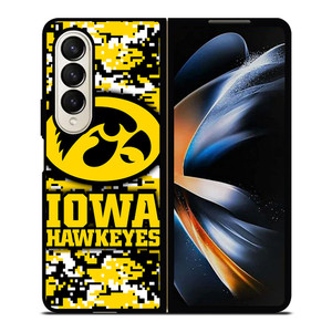 IOWA HAWKEYES CAMO Samsung Galaxy Z Fold 4 Case Cover IOWA HAWKEYES CAMO Samsung Galaxy Z Fold 4 Case Cover