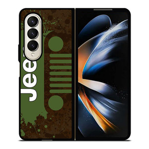 JEEP WRANGLER LOGO GREEN Samsung Galaxy Z Fold 4 Case Cover