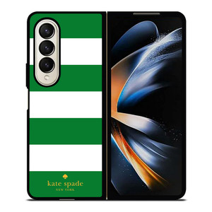 KATE SPADE GREEN STRIPE Samsung Galaxy Z Fold 4 Case Cover