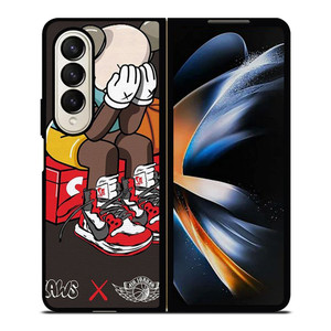 KAWS AIR JORDAN SUPREME Samsung Galaxy Z Fold 4 Case Cover KAWS AIR JORDAN SUPREME Samsung Galaxy Z Fold 4 Case Cover