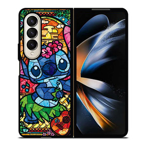 LILO & STITCH STAINED GLASS Samsung Galaxy Z Fold 4 Case Cover