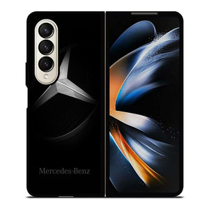 MERCEDES BENZ SIMPLE ELEGANT LOGO BLACK Samsung Galaxy Z Fold 4 Case Cover
