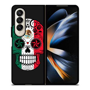 MEXICO SKULL SKELETON FLAG Samsung Galaxy Z Fold 4 Case Cover