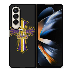 MINNESOTA VIKINGS LOGO CROSS Samsung Galaxy Z Fold 4 Case Cover MINNESOTA VIKINGS LOGO CROSS Samsung Galaxy Z Fold 4 Case Cover