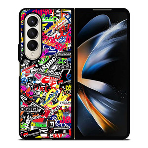 MOTOCROSS MX STICKER BOMB Samsung Galaxy Z Fold 4 Case Cover