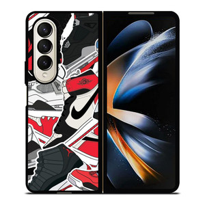 NIKE AIR JORDAN SHOES ART Samsung Galaxy Z Fold 4 Case Cover