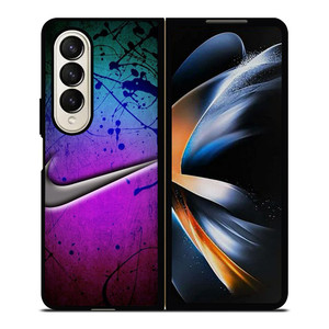 NIKE LOGO GREEN VIOLET Samsung Galaxy Z Fold 4 Case Cover