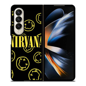 NIRVANA SMILEY FACE COLLAGE Samsung Galaxy Z Fold 4 Case Cover NIRVANA SMILEY FACE COLLAGE Samsung Galaxy Z Fold 4 Case Cover