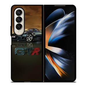 NISSAN GTR R35 SILVER GLOWING Samsung Galaxy Z Fold 4 Case Cover