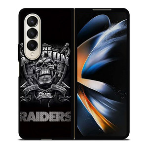 OAKLAND RAIDERS BLACK ONE NATION Samsung Galaxy Z Fold 4 Case Cover