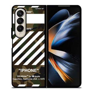 OFF WHITE CAMO BACKGROUND Samsung Galaxy Z Fold 4 Case Cover