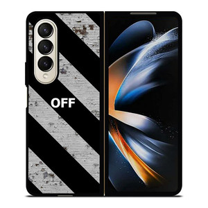 OFF WHITE LOGO STRIPE Samsung Galaxy Z Fold 4 Case Cover OFF WHITE LOGO STRIPE Samsung Galaxy Z Fold 4 Case Cover