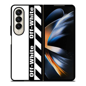 OFF WHITE LOGO VERTICAL Samsung Galaxy Z Fold 4 Case Cover
