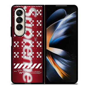 OFF WHITE X SUPREME LOGO BLUR Samsung Galaxy Z Fold 4 Case Cover OFF WHITE X SUPREME LOGO BLUR Samsung Galaxy Z Fold 4 Case Cover