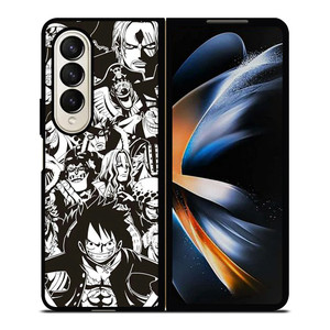 ONE PIECE CHARACTER BLACK WHITE Samsung Galaxy Z Fold 4 Case Cover