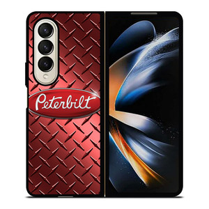 PETERBILT LOGO RED METAL Samsung Galaxy Z Fold 4 Case Cover