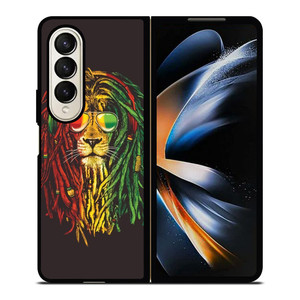 RASTA LION REGGAE BOB MARLEY Samsung Galaxy Z Fold 4 Case Cover