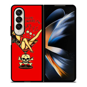 SAILOR JERRY BEWARE Samsung Galaxy Z Fold 4 Case Cover SAILOR JERRY BEWARE Samsung Galaxy Z Fold 4 Case Cover