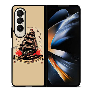 SAILOR JERRY TATTOO HOMEWARD BOUND Samsung Galaxy Z Fold 4 Case Cover SAILOR JERRY TATTOO HOMEWARD BOUND Samsung Galaxy Z Fold 4 Case Cover