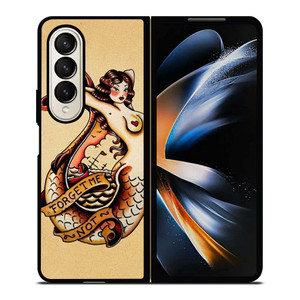 SAILOR JERRY TATTOO MERMAID Samsung Galaxy Z Fold 4 Case Cover SAILOR JERRY TATTOO MERMAID Samsung Galaxy Z Fold 4 Case Cover