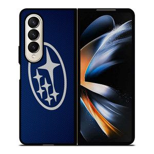 SUBARU LOGO BLUE CARBON Samsung Galaxy Z Fold 4 Case Cover SUBARU LOGO BLUE CARBON Samsung Galaxy Z Fold 4 Case Cover