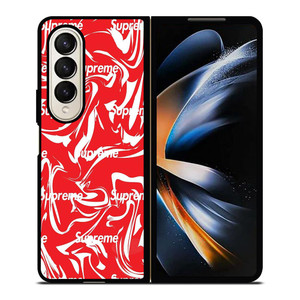 SUPREME MELTED RED ARTWORK Samsung Galaxy Z Fold 4 Case Cover SUPREME MELTED RED ARTWORK Samsung Galaxy Z Fold 4 Case Cover