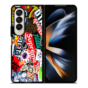SUPREME STICKER AND OTHER BRAND Samsung Galaxy Z Fold 4 Case Cover SUPREME STICKER AND OTHER BRAND Samsung Galaxy Z Fold 4 Case Cover
