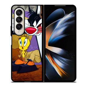 SYLVESTER AND TWEETY Samsung Galaxy Z Fold 4 Case Cover SYLVESTER AND TWEETY Samsung Galaxy Z Fold 4 Case Cover