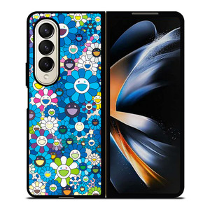 TAKASHI MURAKAMI BLUE FLOWERS Samsung Galaxy Z Fold 4 Case Cover