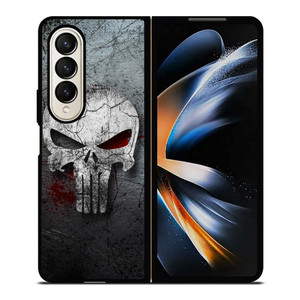 THE PUNISHER SKULL METAL Samsung Galaxy Z Fold 4 Case Cover