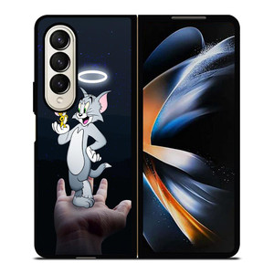 TOM AND JERRY CARTOON 2 Samsung Galaxy Z Fold 4 Case Cover TOM AND JERRY CARTOON 2 Samsung Galaxy Z Fold 4 Case Cover