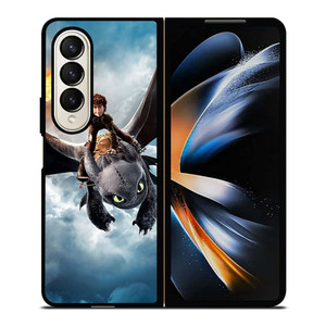 TOOTHLESS AND HICCUP TRAIN YOUR DRAGON Samsung Galaxy Z Fold 4 Case Cover TOOTHLESS AND HICCUP TRAIN YOUR DRAGON Samsung Galaxy Z Fold 4 Case Cover