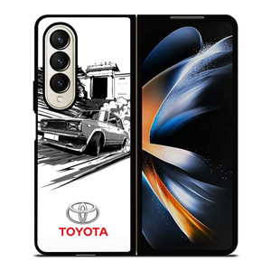 TOYOTA CAR CLASSIC SKETCH Samsung Galaxy Z Fold 4 Case Cover