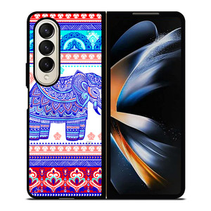 TRIBAL ORNAMENTSTOCK VECTOR ELEPANT Samsung Galaxy Z Fold 4 Case Cover
